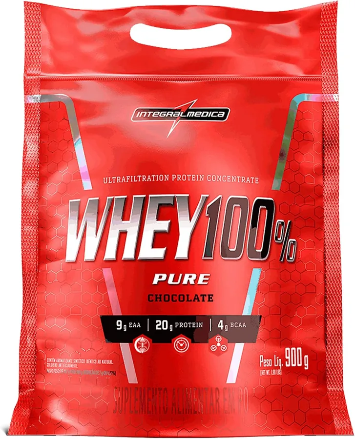 Whey Protein Concentrado 100% Pure 900 g, chocolate